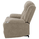 Houston Upholstered Power Lift Recliner Chair Camel - 602274P