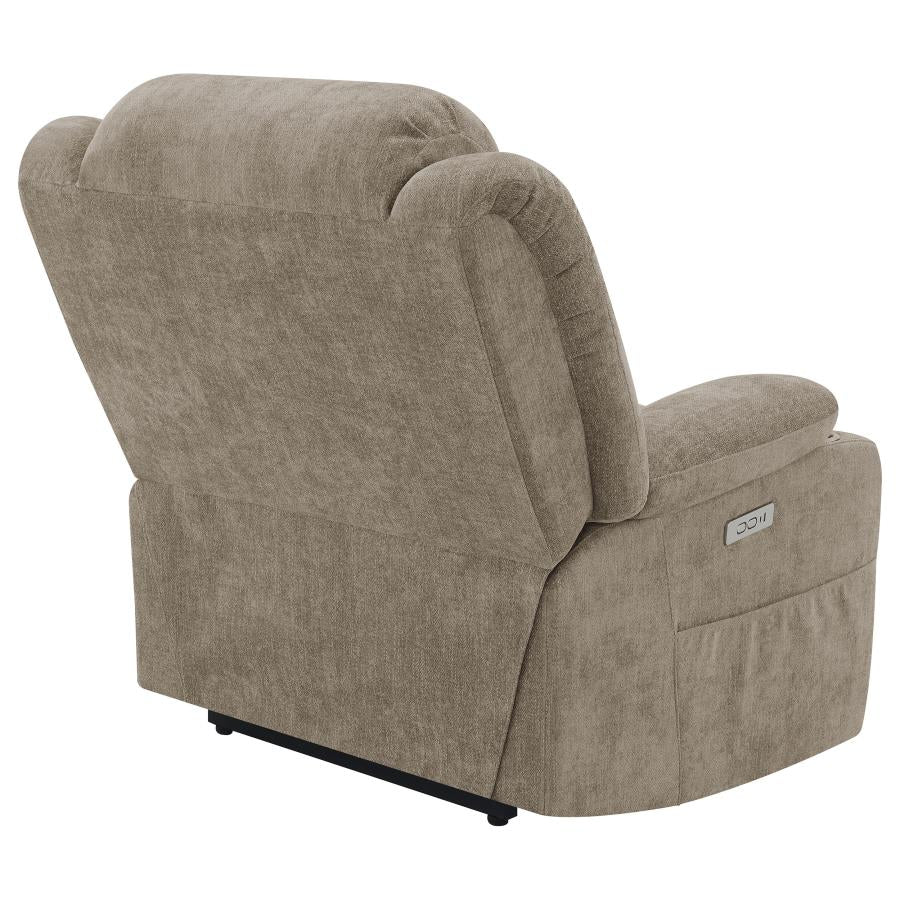 Houston Upholstered Power Lift Recliner Chair Camel - 602274P