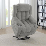 Houston Upholstered Power Lift Recliner Grey - 602284P