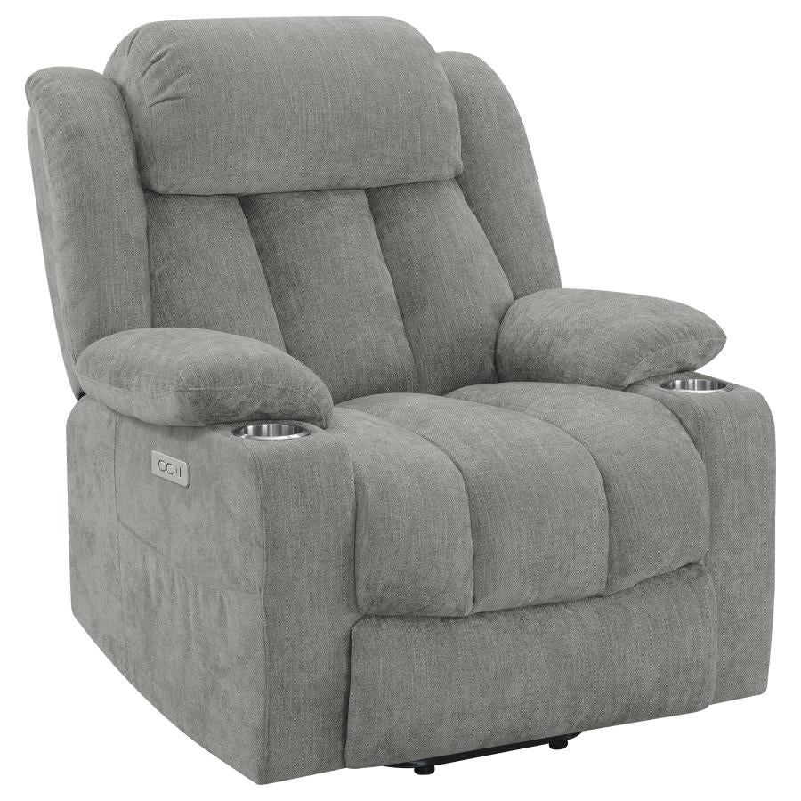 Houston Upholstered Power Lift Recliner Grey - 602284P
