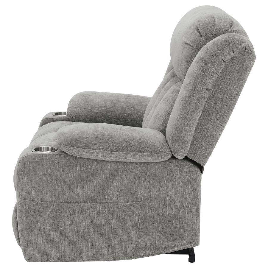 Houston Upholstered Power Lift Recliner Grey - 602284P