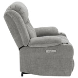 Houston Upholstered Power Lift Recliner Grey - 602284P