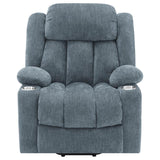 Houston Upholstered Power Lift Recliner Slate Blue - 602294P