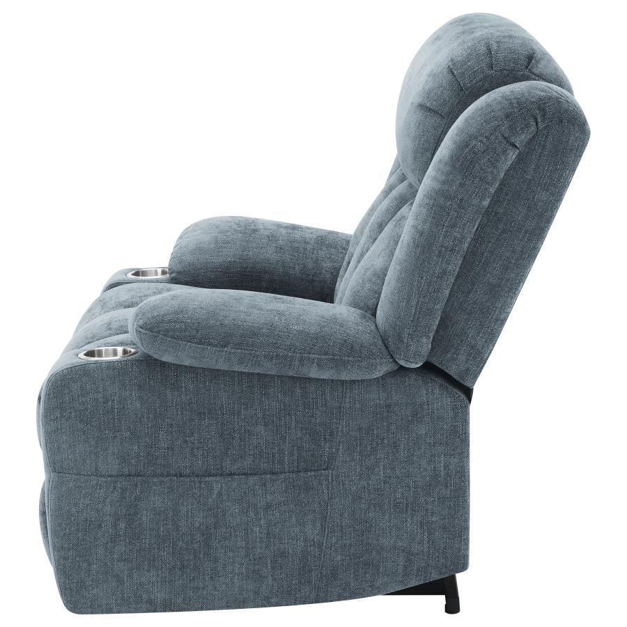 Houston Upholstered Power Lift Recliner Slate Blue - 602294P