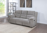 Gilson Chenille Upholstered Reclining Sofa Grey - 602551
