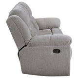 Gilson Chenille Upholstered Reclining Sofa Grey - 602551