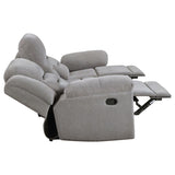 Gilson Chenille Upholstered Reclining Sofa Grey - 602551