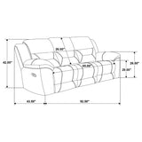 Gilson Chenille Upholstered Reclining Sofa Grey - 602551