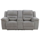 Gilson Chenille Upholstered Reclining Loveseat Grey - 602552