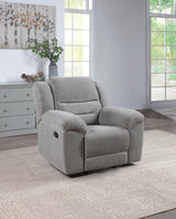 Gilson Chenille Upholstered Glider Recliner Chair Grey - 602553