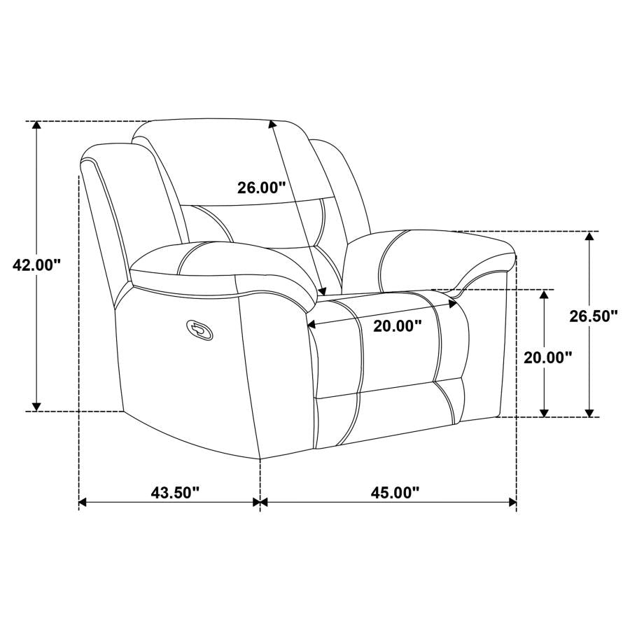 Gilson Chenille Upholstered Glider Recliner Chair Grey - 602553