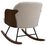 Paige Boucle Upholstered Mid Back Rocking Chair Beige - 602625