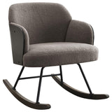 Paige Boucle Upholstered Mid Back Rocking Chair Taupe - 602626