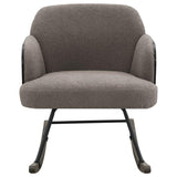 Paige Boucle Upholstered Mid Back Rocking Chair Taupe - 602626