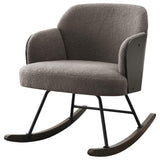 Paige Boucle Upholstered Mid Back Rocking Chair Taupe - 602626