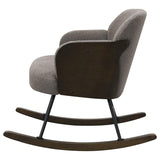 Paige Boucle Upholstered Mid Back Rocking Chair Taupe - 602626
