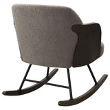 Paige Boucle Upholstered Mid Back Rocking Chair Taupe - 602626