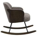 Paige Boucle Upholstered Mid Back Rocking Chair Taupe - 602626