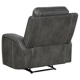 Raelynn 3-piece Upholstered Reclining Sofa Set Grey - 603191-S3