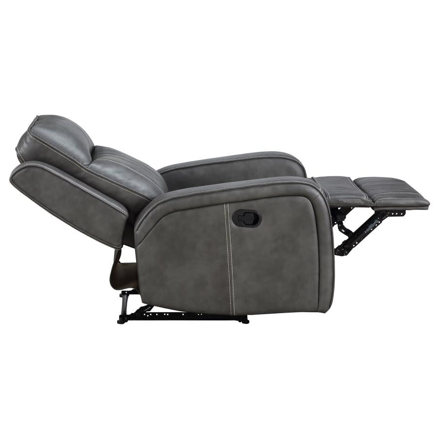 Raelynn 3-piece Upholstered Reclining Sofa Set Grey - 603191-S3