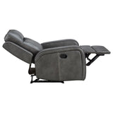 Raelynn 3-piece Upholstered Reclining Sofa Set Grey - 603191-S3