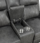 Raelynn 3-piece Upholstered Reclining Sofa Set Grey - 603191-S3