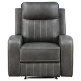 Raelynn Upholstered Track Arm Recliner Grey - 603193