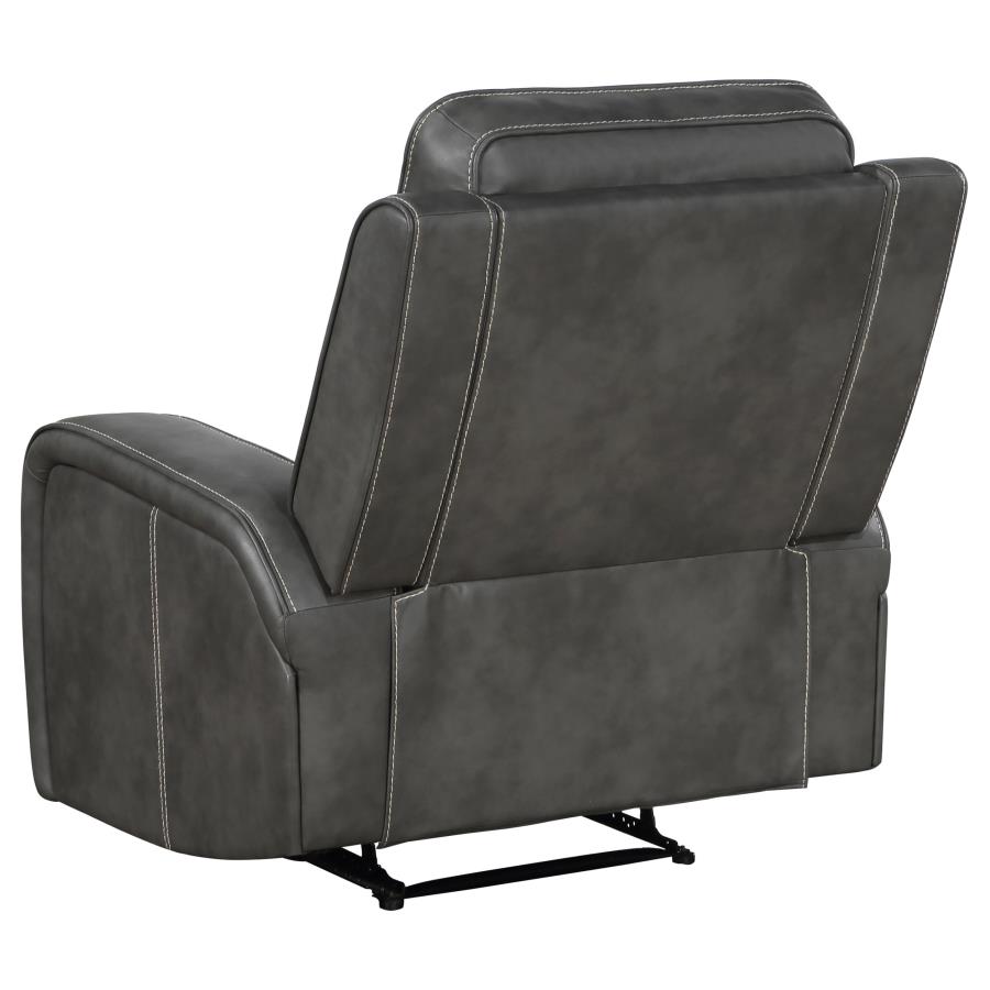 Raelynn Upholstered Track Arm Recliner Grey - 603193