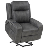 Raelynn Upholstered Power Lift Recliner Chair Grey - 603194P