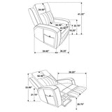 Raelynn Upholstered Power Lift Recliner Chair Grey - 603194P