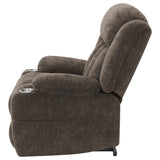 Houston Upholstered Power Lift Recliner Chair Dark Brown - 603233P