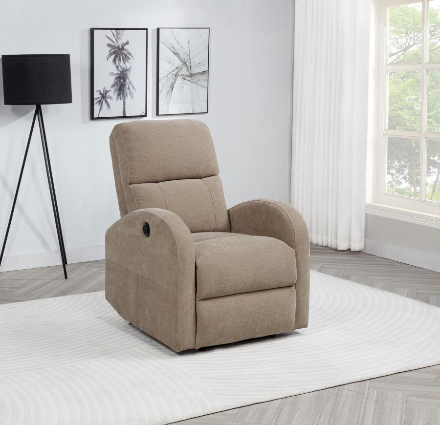 Grant Fabric Upholstered Power Recliner Chair Camel - 603303P
