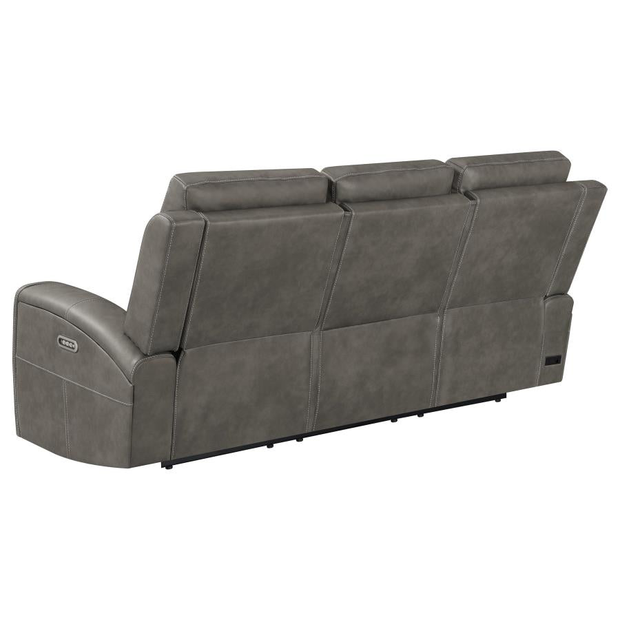 Brickston 2-piece Triple Power Reclining Sofa Set Charcoal - 603431PPP-S2