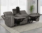 Brickston Triple Power Reclining Sofa Charcoal - 603431PPP
