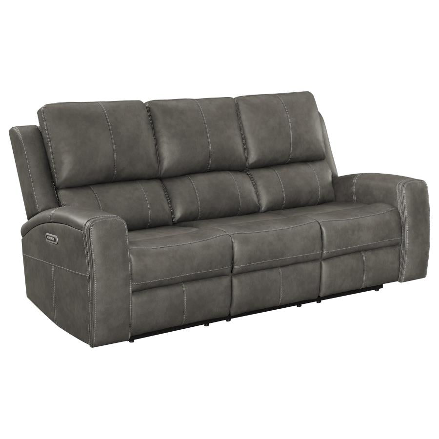 Brickston Triple Power Reclining Sofa Charcoal - 603431PPP