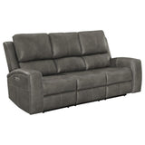 Brickston Triple Power Reclining Sofa Charcoal - 603431PPP