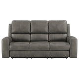 Brickston Triple Power Reclining Sofa Charcoal - 603431PPP