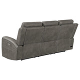 Brickston Triple Power Reclining Sofa Charcoal - 603431PPP