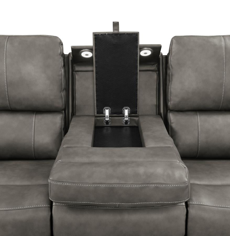 Brickston Triple Power Reclining Sofa Charcoal - 603431PPP