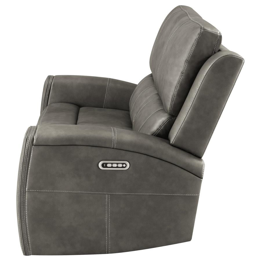 Brickston Triple Power Reclining Loveseat Charcoal - 603432PPP