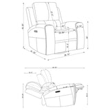 Brickston Triple Power Swivel Glider Recliner Charcoal - 603433PPP
