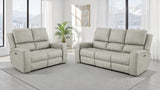 Brickston 2-piece Triple Power Reclining Sofa Set Grey - 603434PPP-S2
