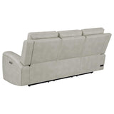Brickston 2-piece Triple Power Reclining Sofa Set Grey - 603434PPP-S2