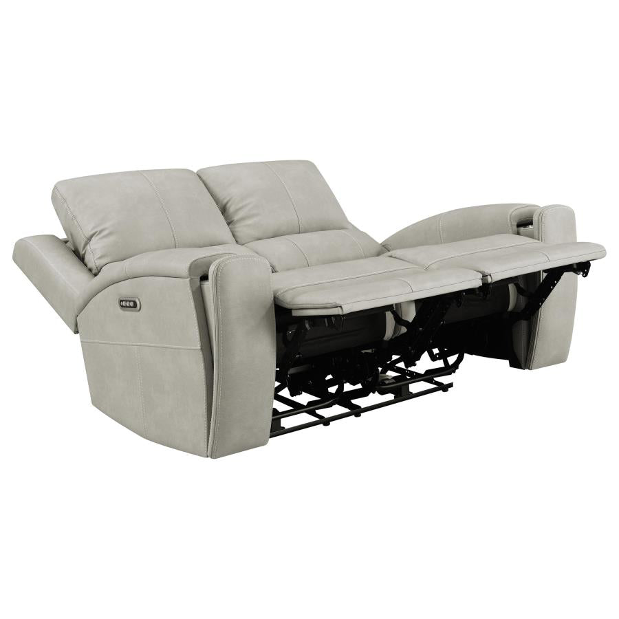 Brickston 3-piece Triple Power Reclining Sofa Set Grey - 603434PPP-S3