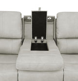 Brickston 3-piece Triple Power Reclining Sofa Set Grey - 603434PPP-S3