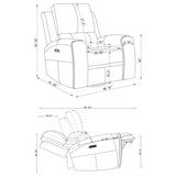 Brickston 3-piece Triple Power Reclining Sofa Set Grey - 603434PPP-S3