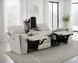 Brickston Triple Power Reclining Sofa Grey - 603434PPP