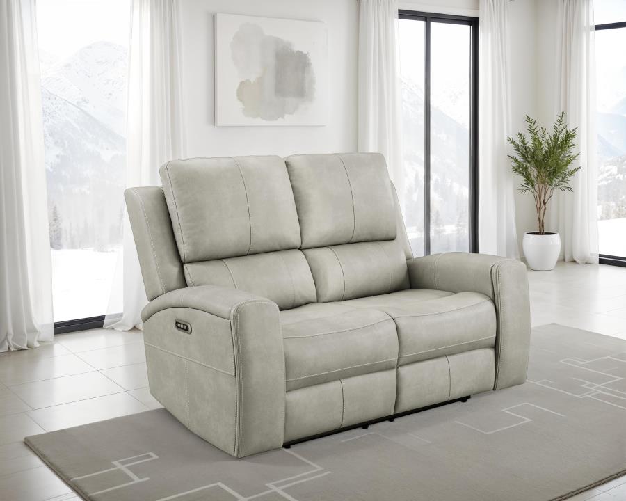 Brickston Triple Power Reclining Loveseat Grey - 603435PPP