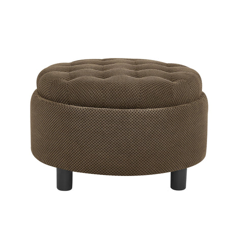 Storage Round Footstool Table Ottoman