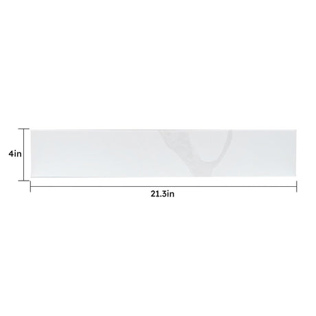 Side Splash With Backsplash For Bathroom Vanity Top - White
